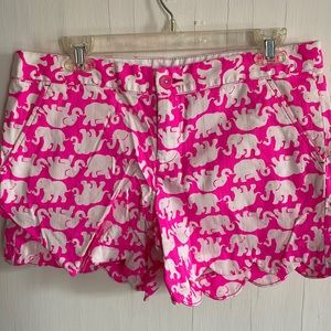 Lilly Pulitzer hot pink elephant shorts